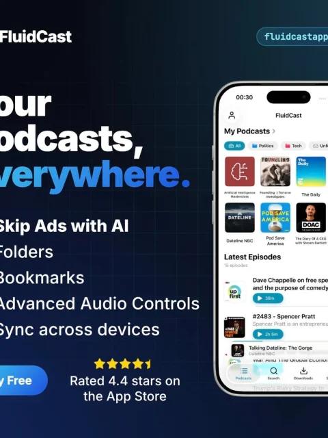 FluidCast AI Podcast Player